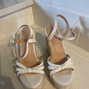 Brand new Cream sole white size 10 Wedge Sandals
